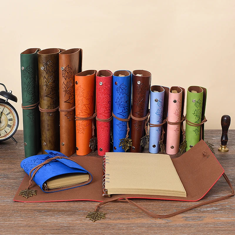 A7/A6/A5 Vintage Leather Bound Journal – Perfect Travel Diary, Notes & Sketchbook ✍️📖