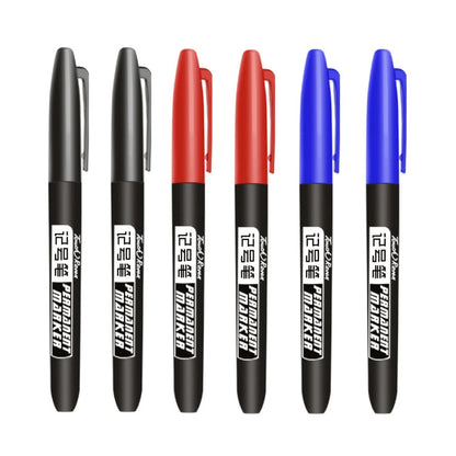 6 PCS Permanent Marker Pen Manga Drawing Markers Black Blue Red Waterproof Ink Sketch Pens Stationery Art School Supplies