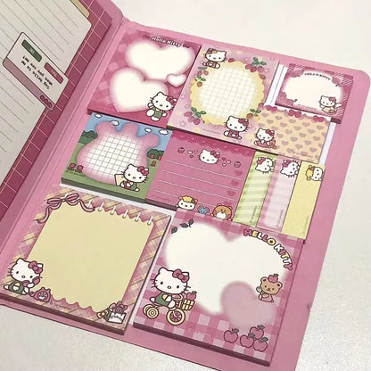 🌸 INNO INK Kawaii Sanrio Notebook Collection – Hello Kitty, My Melody, Kuromi, and Cinnamoroll Cute Paste Notepads for Students, Office Use, and Stationery Lovers! 📖🎀