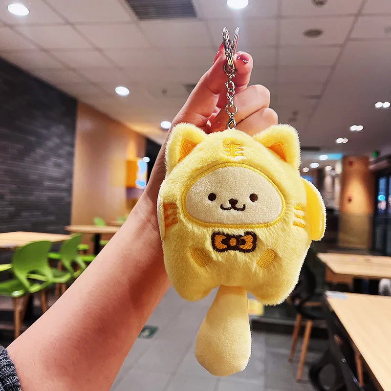 🐯 Sanrio Little Tiger Plush Keychain 🐯 | 🎀 Adorable Furry Tail Edition | 🎒 Perfect for Bags & Keys