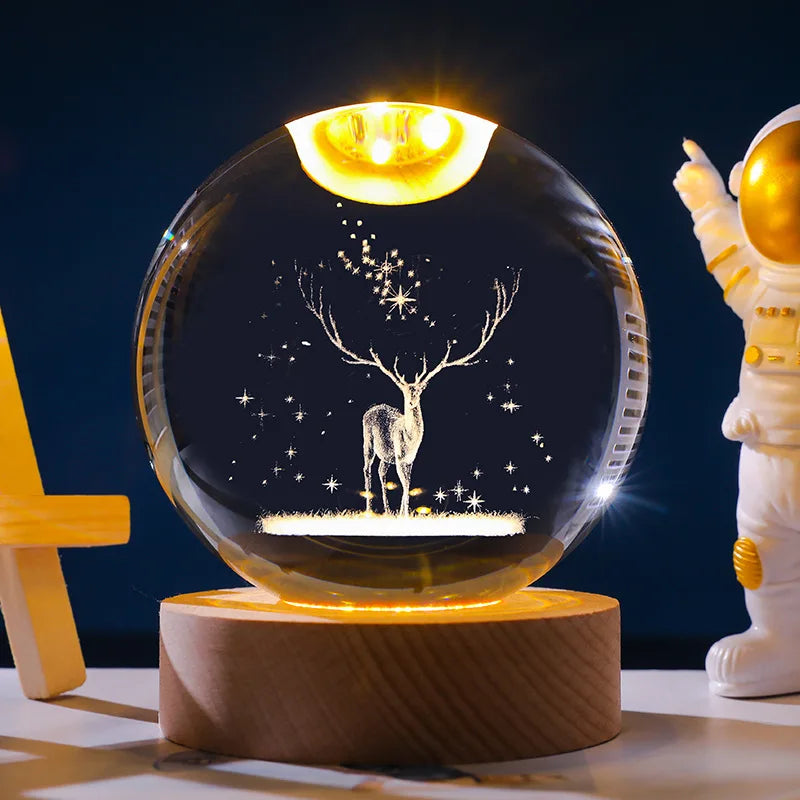 ✨ 3D Crystal Galaxy Night Light – Mesmerizing Cosmic Glow for Your Space! 🌌🔮 Lamp Bedroom Ambient Light Creative Gift Night Light