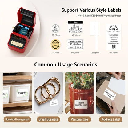 INNO INK Wireless Thermal Label Printer 📦 – Portable Bluetooth Barcode & Adhesive Label Maker for Office & Commercial Use 💼