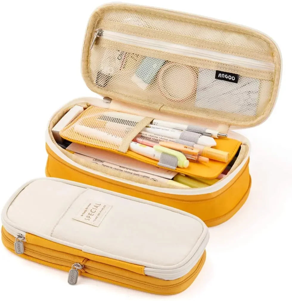 ✨ Multifunctional Canvas Case: Large Capacity, Durable & Deformable – Perfect for Pencils, Makeup & More! 🖊️👜