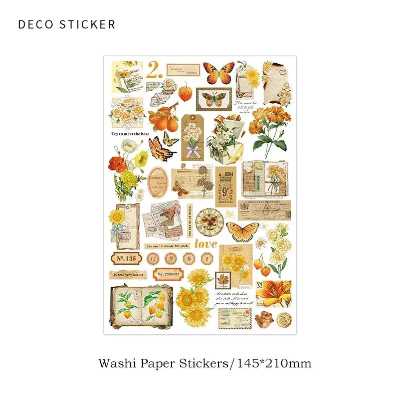 🌸INNO INK Floral Stickers ✂️ | Aesthetic Scrapbook & DIY Craft Decor 🌿 | Vintage Junk Journal & Collage Supplies 📖