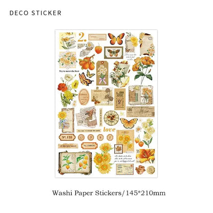 🌸INNO INK Floral Stickers ✂️ | Aesthetic Scrapbook & DIY Craft Decor 🌿 | Vintage Junk Journal & Collage Supplies 📖