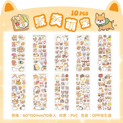 🌸 150+ INNO INK Kawaii Sticker Set 🐸 | Cute Frog, Bicycle & Girl Designs for Scrapbooking, Journals & Stationery 🎨