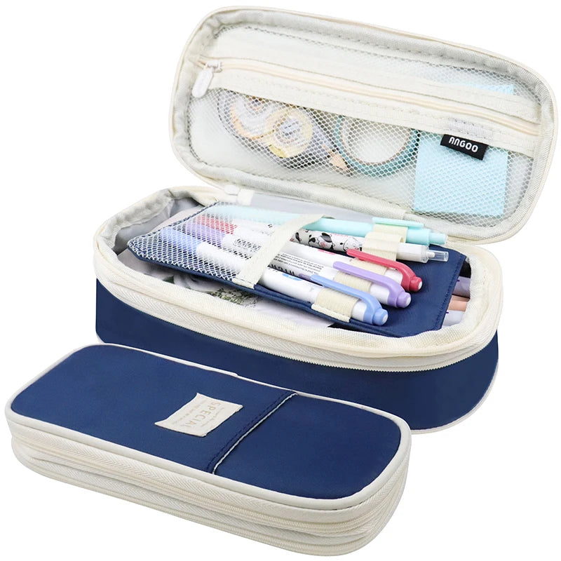 ✨ Multifunctional Canvas Case: Large Capacity, Durable & Deformable – Perfect for Pencils, Makeup & More! 🖊️👜