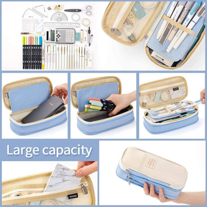 ✨ Multifunctional Canvas Case: Large Capacity, Durable & Deformable – Perfect for Pencils, Makeup & More! 🖊️👜