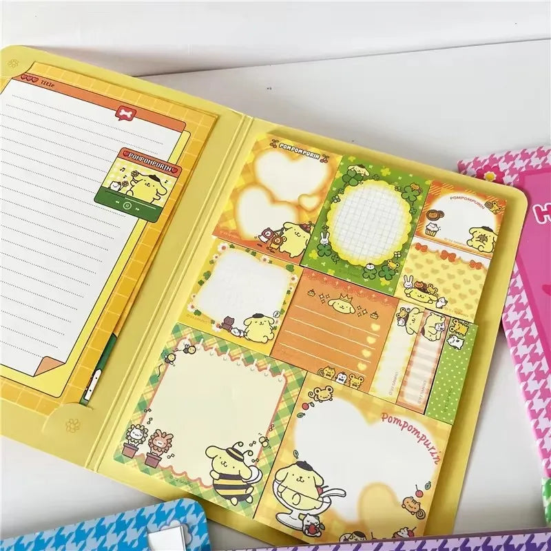 🌸 INNO INK Kawaii Sanrio Notebook Collection – Hello Kitty, My Melody, Kuromi, and Cinnamoroll Cute Paste Notepads for Students, Office Use, and Stationery Lovers! 📖🎀