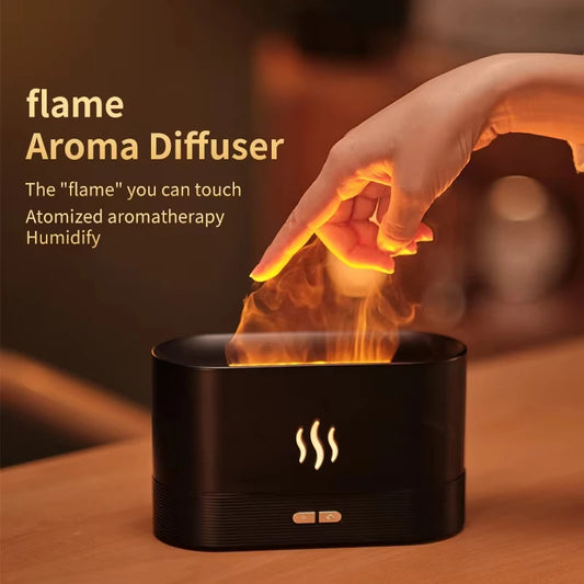 Vissko 180ML Aroma Flame Diffuser – Ultrasonic Cool Mist Humidifier & Essential Oil Lamp ✨🔥