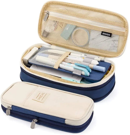 ✨ Multifunctional Canvas Case: Large Capacity, Durable & Deformable – Perfect for Pencils, Makeup & More! 🖊️👜