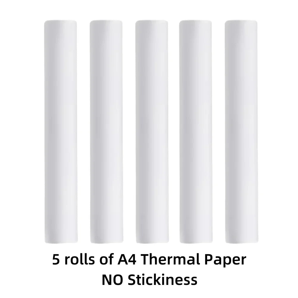 📜 A4 Thermal Paper Rolls | 1/3/5 Pack | 210×30mm | Ink-Free, High-Quality Printing for A40/X8 Wireless Printers! 🔥