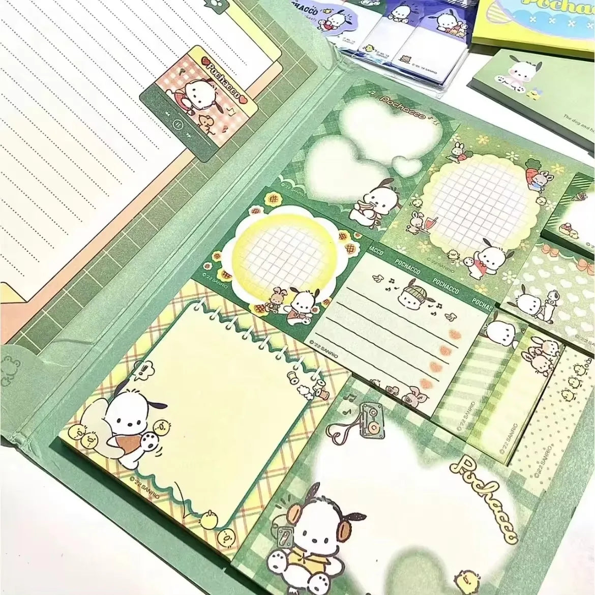 🌸 INNO INK Kawaii Sanrio Notebook Collection – Hello Kitty, My Melody, Kuromi, and Cinnamoroll Cute Paste Notepads for Students, Office Use, and Stationery Lovers! 📖🎀