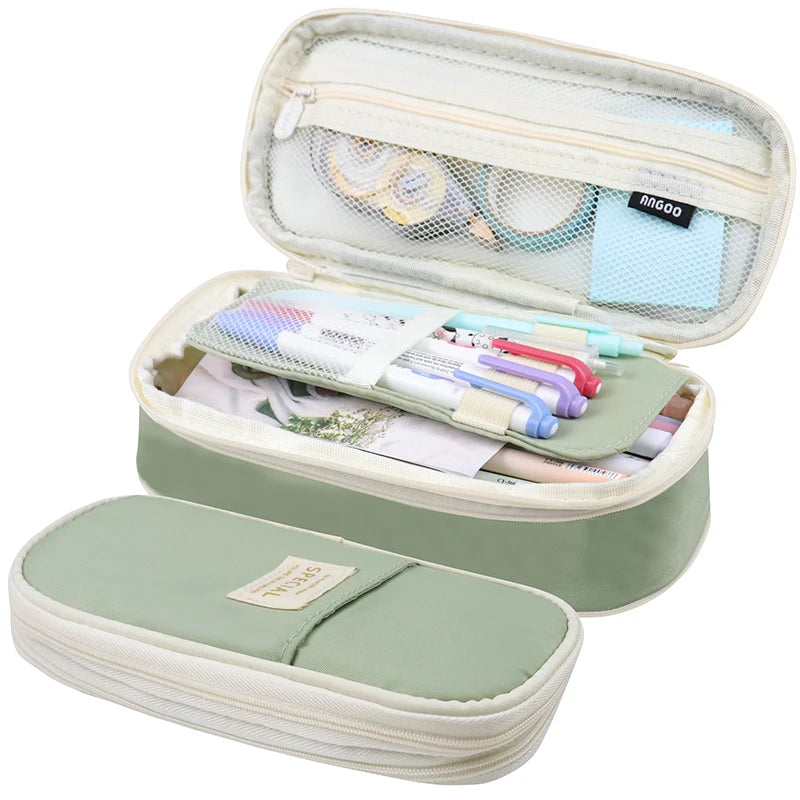 ✨ Multifunctional Canvas Case: Large Capacity, Durable & Deformable – Perfect for Pencils, Makeup & More! 🖊️👜