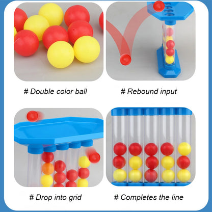 🎉 Bouncing Balls Board Game for 2-4 Players – Parent-Child Interactive Throwing Ball Toy, Strategy-Based Team Game with 12 Yellow Balls, 12 Red Balls, and 1 Orange Ball – Perfect for Family Fun, Kids Parties, and Birthday Gifts! 🎯