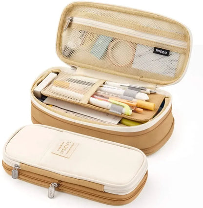 ✨ Multifunctional Canvas Case: Large Capacity, Durable & Deformable – Perfect for Pencils, Makeup & More! 🖊️👜