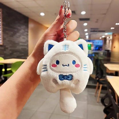 🐯 Sanrio Little Tiger Plush Keychain 🐯 | 🎀 Adorable Furry Tail Edition | 🎒 Perfect for Bags & Keys