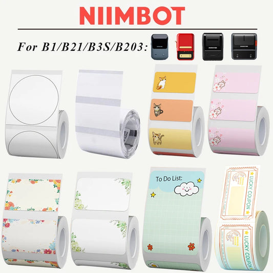 Original Niimbot B21/B3S/B1/B203 Color White Transparent MERRY Christmas Label Waterproof Price Tag Gift Festival Decorative