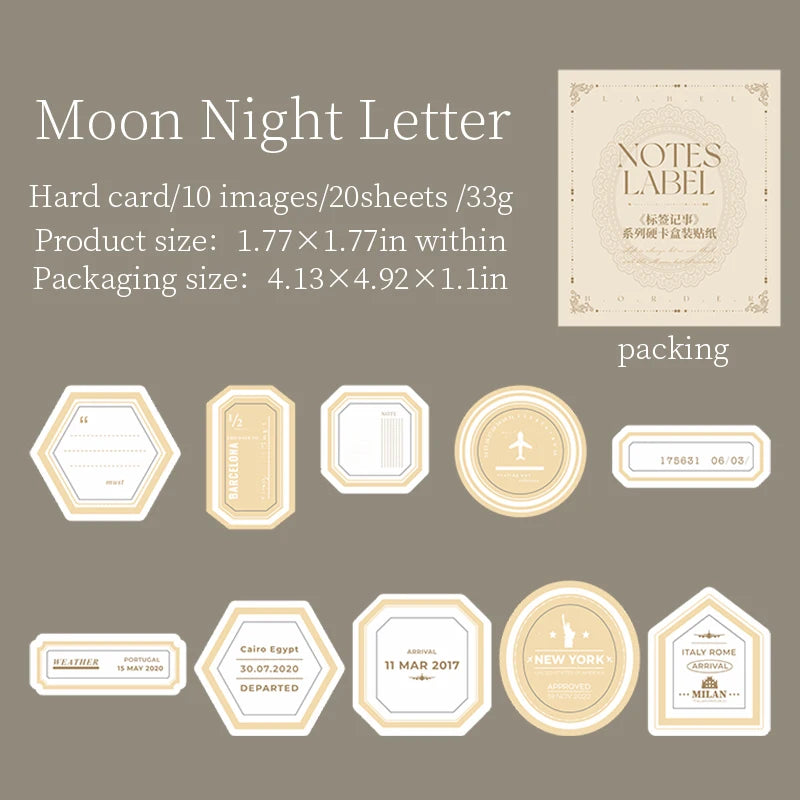 📦INNO INK Label Notes Series Boxed Stickers – 3D Creative Organization & Customizable Labeling with Tearable Borders for Easy Use 🌟