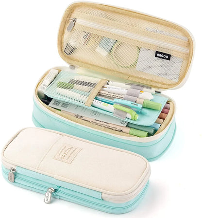 ✨ Multifunctional Canvas Case: Large Capacity, Durable & Deformable – Perfect for Pencils, Makeup & More! 🖊️👜