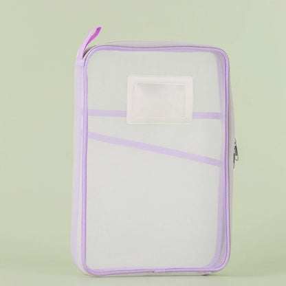 A4 Double-Layer Mesh Zipper Bag – Large Capacity Stationery & Document Organizer for Office & School ✨📂