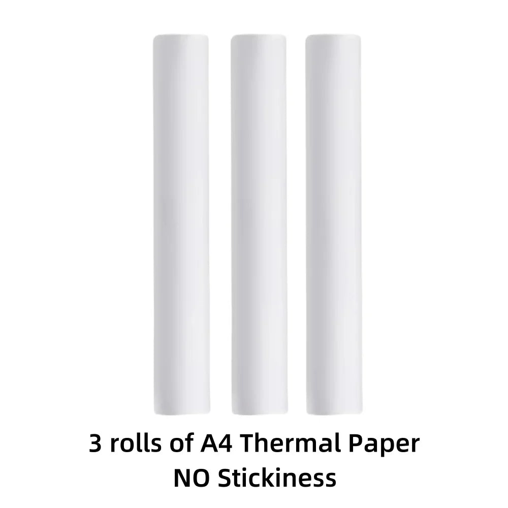 📜 A4 Thermal Paper Rolls | 1/3/5 Pack | 210×30mm | Ink-Free, High-Quality Printing for A40/X8 Wireless Printers! 🔥