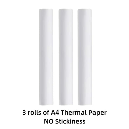 📜 A4 Thermal Paper Rolls | 1/3/5 Pack | 210×30mm | Ink-Free, High-Quality Printing for A40/X8 Wireless Printers! 🔥