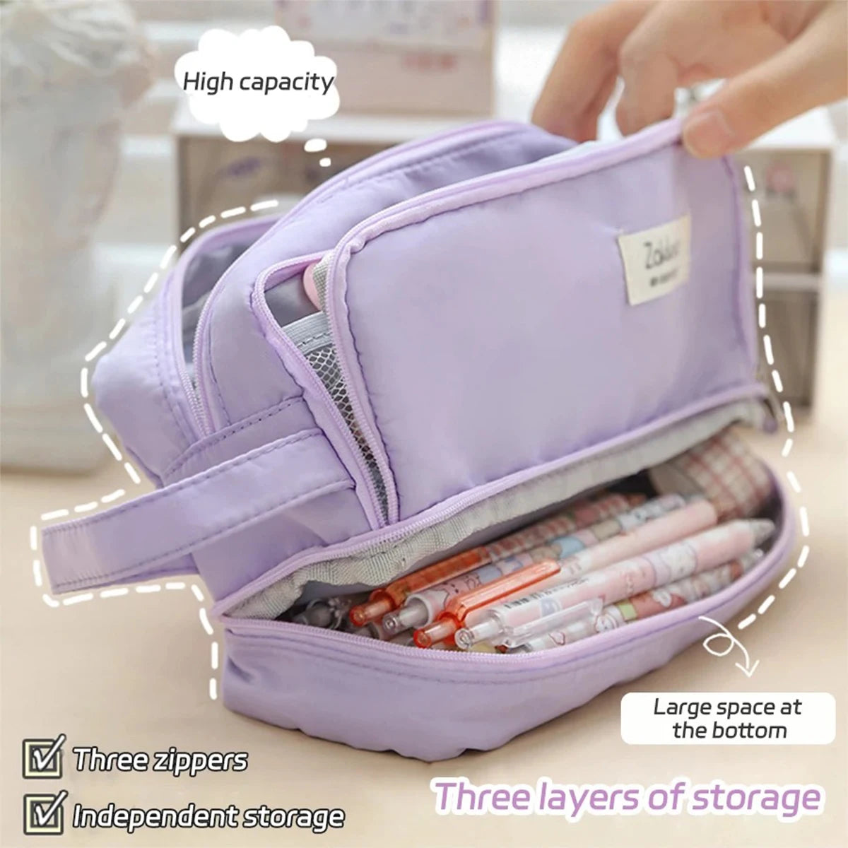 ✨ Multi-Function Pencil Case: Large Capacity, Durable Design & Stylish Storage for School, Travel & More! 🖊️👜