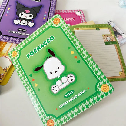 🌸 INNO INK Kawaii Sanrio Notebook Collection – Hello Kitty, My Melody, Kuromi, and Cinnamoroll Cute Paste Notepads for Students, Office Use, and Stationery Lovers! 📖🎀