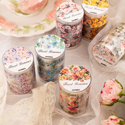 🌸 6-Style Romantic Floral Die-Cut Tape | Elegant Touch for Scrapbooking, Gifts & DIY Decor 🌿✨