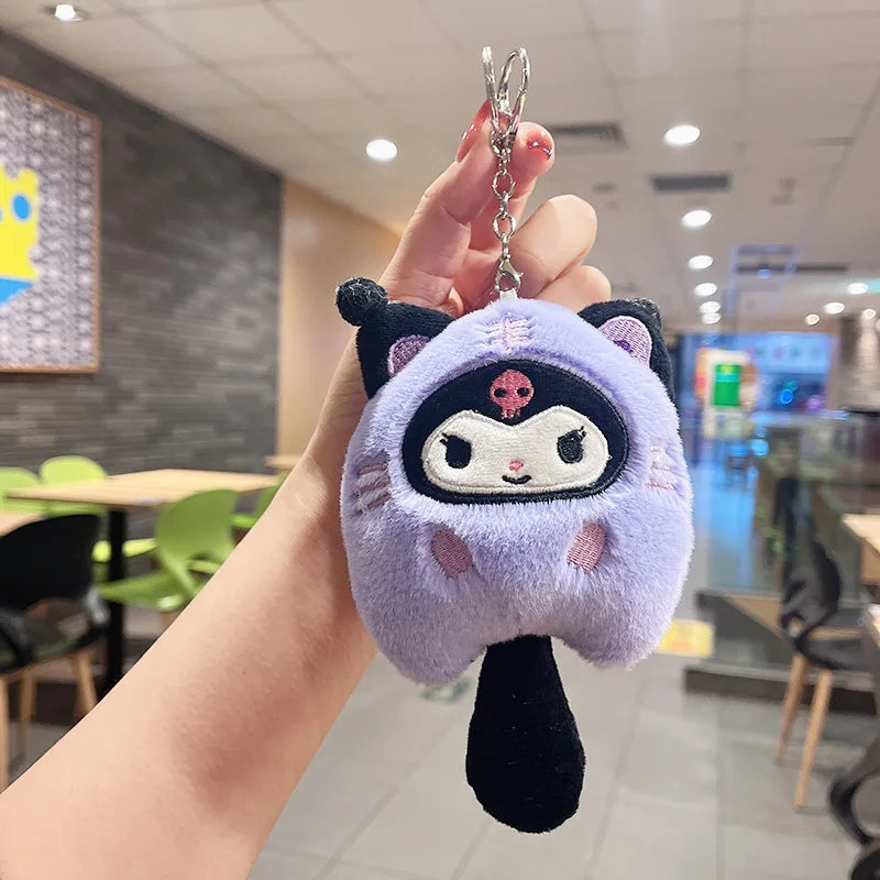 🐯 Sanrio Little Tiger Plush Keychain 🐯 | 🎀 Adorable Furry Tail Edition | 🎒 Perfect for Bags & Keys