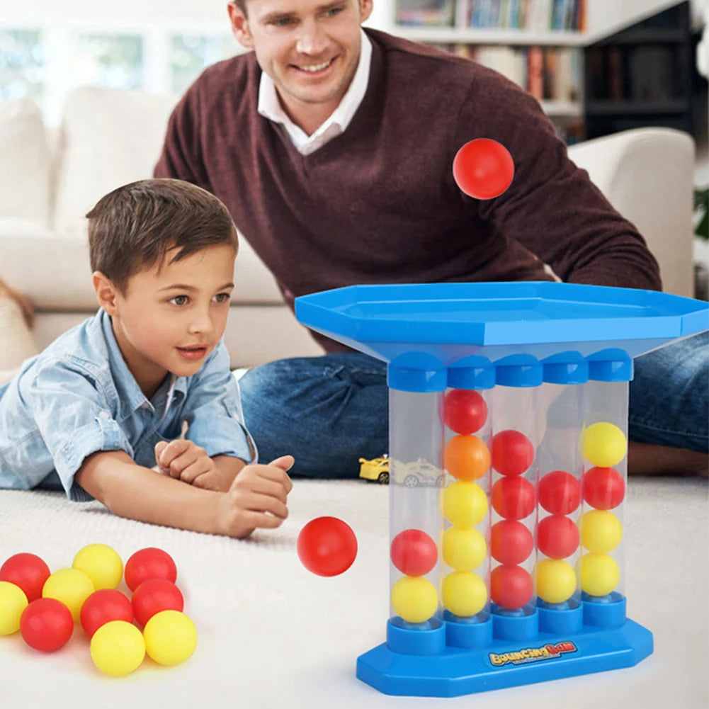 🎉 Bouncing Balls Board Game for 2-4 Players – Parent-Child Interactive Throwing Ball Toy, Strategy-Based Team Game with 12 Yellow Balls, 12 Red Balls, and 1 Orange Ball – Perfect for Family Fun, Kids Parties, and Birthday Gifts! 🎯