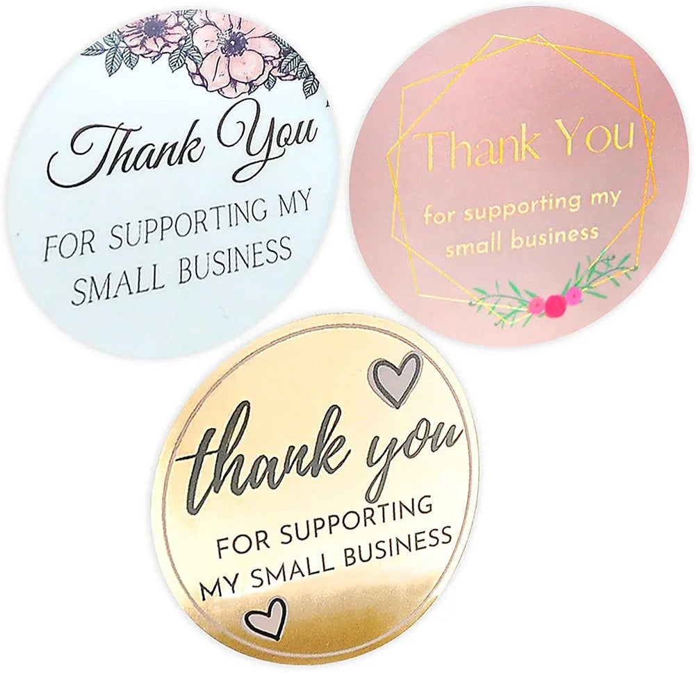 🎁 INNO INK Thank You Stickers – 500pcs Roll for Retail Business | Show Appreciation with a Personal Touch 🌟