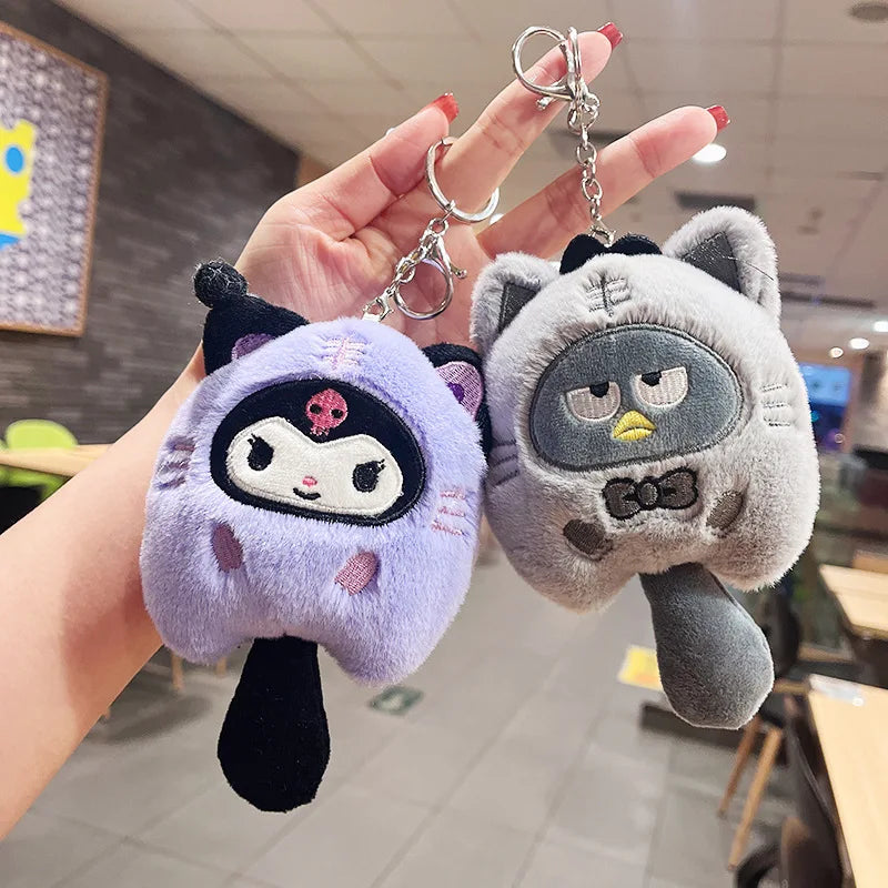 🐯 Sanrio Little Tiger Plush Keychain 🐯 | 🎀 Adorable Furry Tail Edition | 🎒 Perfect for Bags & Keys