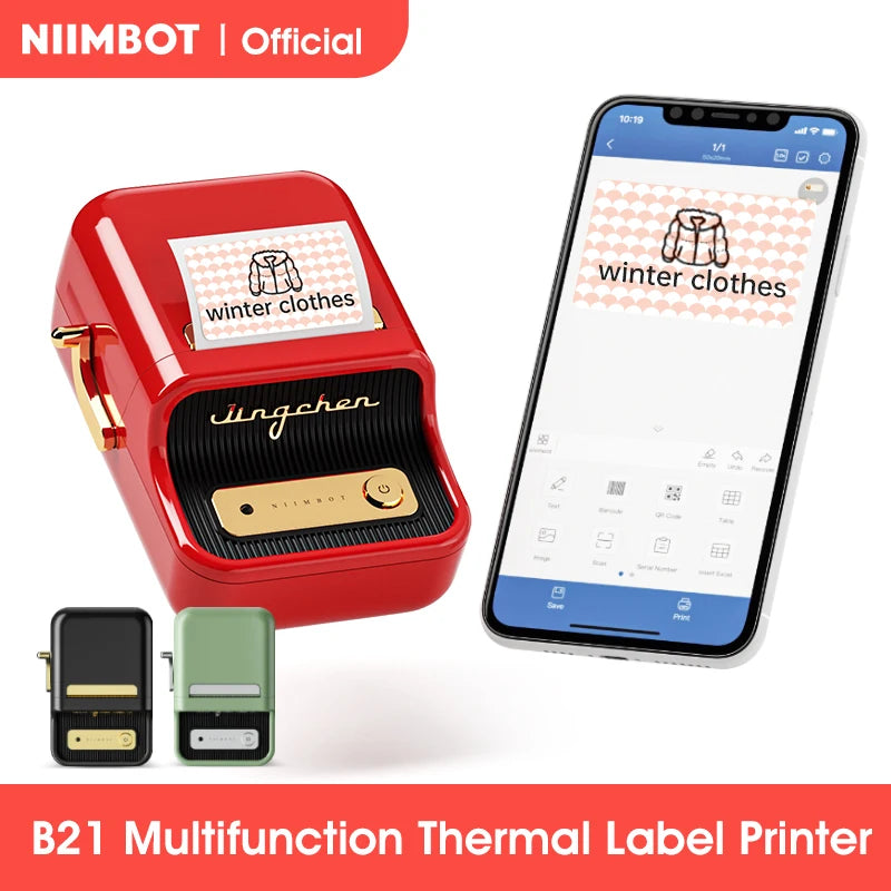 INNO INK Wireless Thermal Label Printer 📦 – Portable Bluetooth Barcode & Adhesive Label Maker for Office & Commercial Use 💼