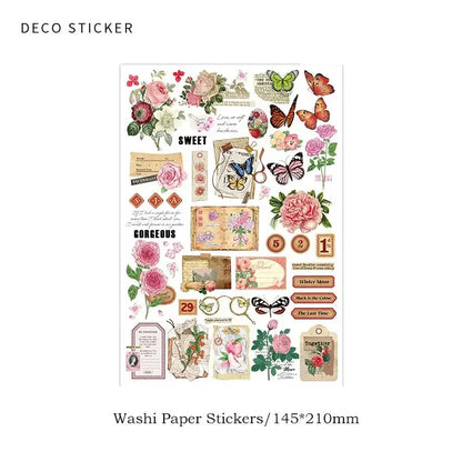 🌸INNO INK Floral Stickers ✂️ | Aesthetic Scrapbook & DIY Craft Decor 🌿 | Vintage Junk Journal & Collage Supplies 📖