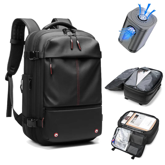 INNO INK Men’s Vacuum Compression Backpack: ✈️ Maximize Space, Travel Smart & Pack Light for Your Next Adventure! 🎒🌍