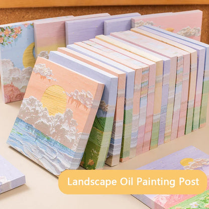 🎨 INNO INK Oil Painting Post – Premium Artistic Paper for Writing & Creativity 🌿 | 8 Stunning Designs to Inspire Your Projects