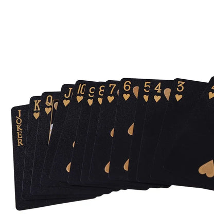 ✨Luxury Black Gold Waterproof Playing Cards Set 🎴 – Elegant Design, Scratch-Resistant, Durable 🛡️ – Ideal for Poker, Rummy, Family Game Nights 🎉 – Perfect Gift in a Stylish Black Box 🎁"