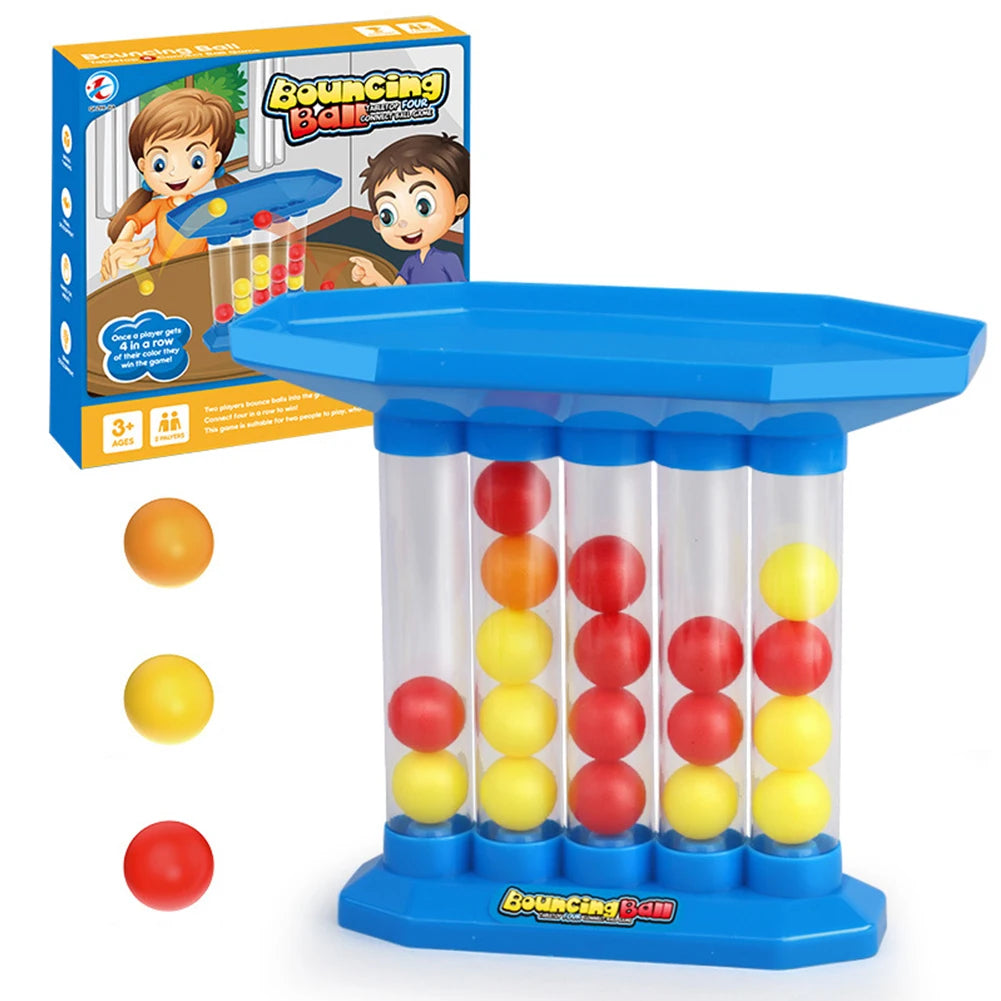 🎉 Bouncing Balls Board Game for 2-4 Players – Parent-Child Interactive Throwing Ball Toy, Strategy-Based Team Game with 12 Yellow Balls, 12 Red Balls, and 1 Orange Ball – Perfect for Family Fun, Kids Parties, and Birthday Gifts! 🎯