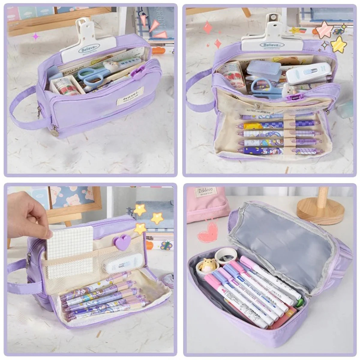 ✨ Multi-Function Pencil Case: Large Capacity, Durable Design & Stylish Storage for School, Travel & More! 🖊️👜