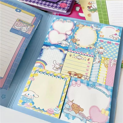 🌸 INNO INK Kawaii Sanrio Notebook Collection – Hello Kitty, My Melody, Kuromi, and Cinnamoroll Cute Paste Notepads for Students, Office Use, and Stationery Lovers! 📖🎀