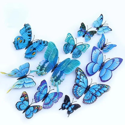 🦋 3D INNO INK Double Layer Butterflies Wall Stickers ✨ | Magical Floating Effect for Home & Office Decor 🌸