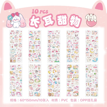 🌸 150+ INNO INK Kawaii Sticker Set 🐸 | Cute Frog, Bicycle & Girl Designs for Scrapbooking, Journals & Stationery 🎨